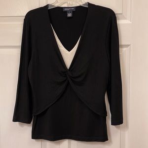 Jones New York women’s black and white top, all in one shirt, large